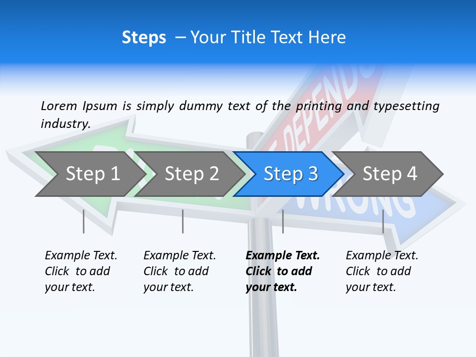 Right Symbol Communicate PowerPoint Template