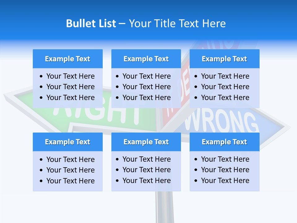 Right Symbol Communicate PowerPoint Template