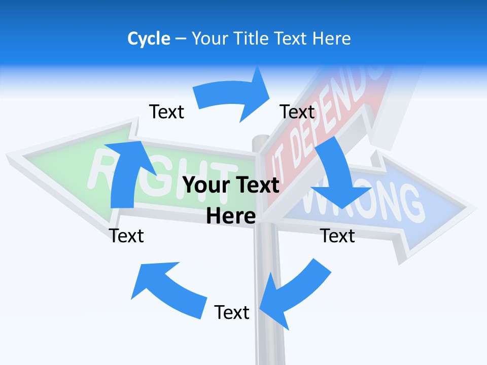Right Symbol Communicate PowerPoint Template