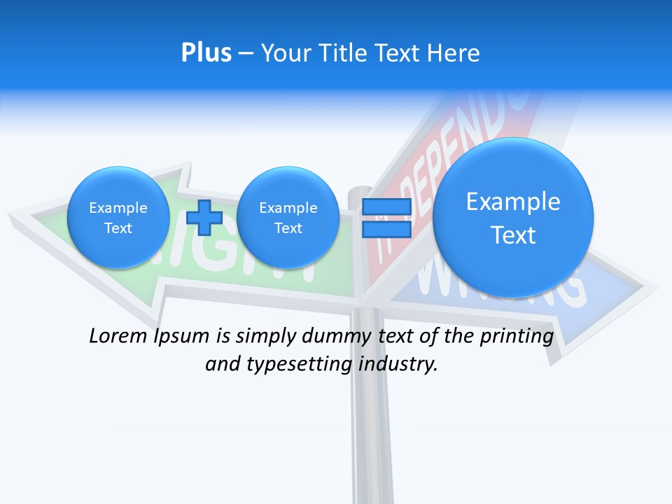Right Symbol Communicate PowerPoint Template
