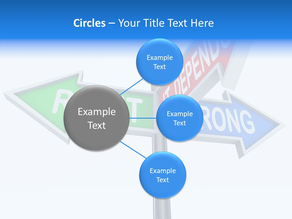 Right Symbol Communicate PowerPoint Template