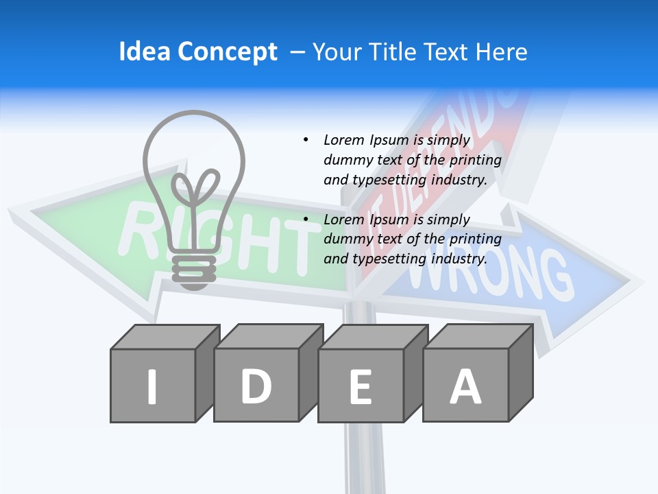 Right Symbol Communicate PowerPoint Template