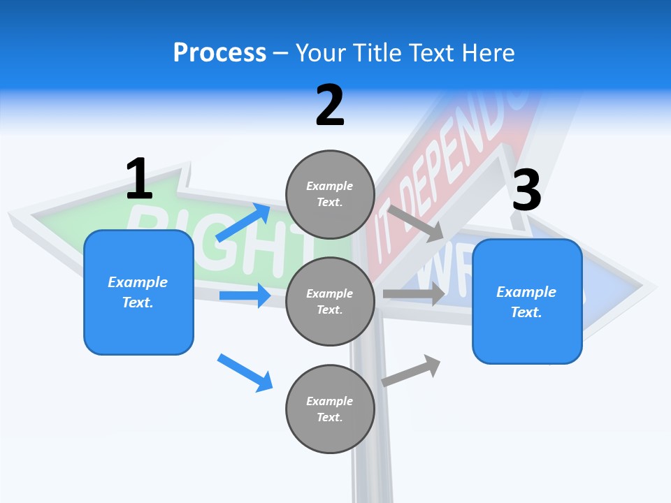 Right Symbol Communicate PowerPoint Template