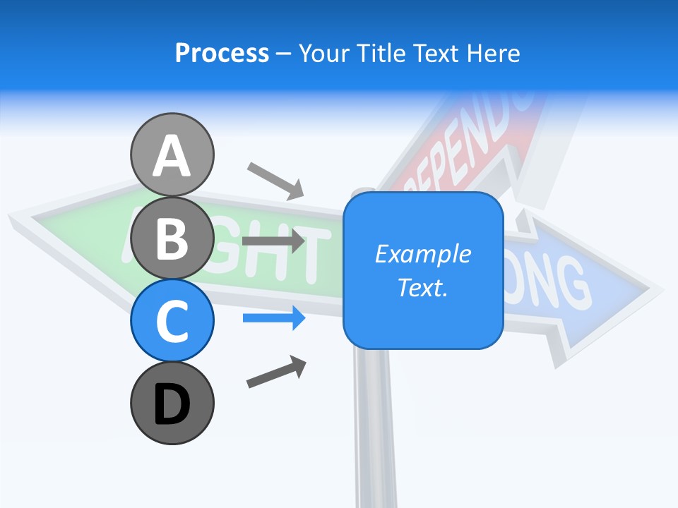 Right Symbol Communicate PowerPoint Template