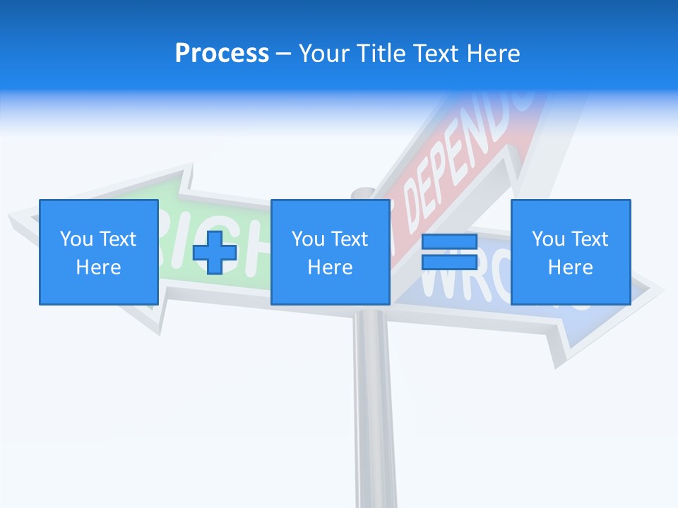 Right Symbol Communicate PowerPoint Template