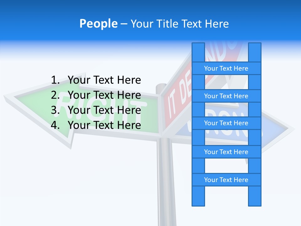 Right Symbol Communicate PowerPoint Template