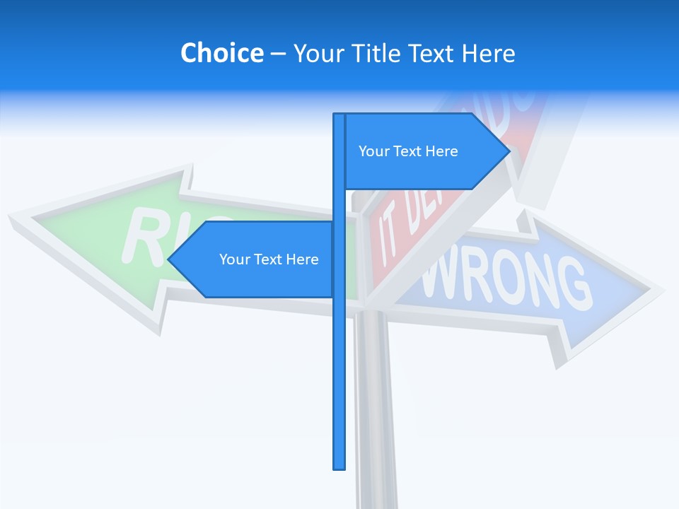 Right Symbol Communicate PowerPoint Template