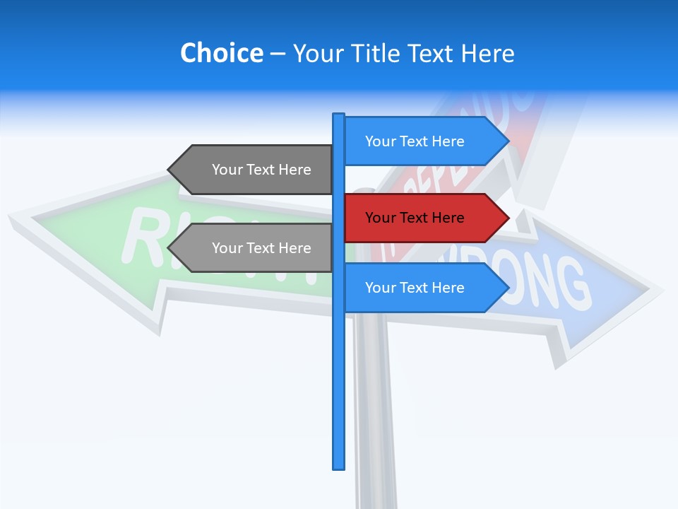 Right Symbol Communicate PowerPoint Template