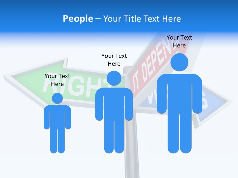 Right Symbol Communicate PowerPoint Template