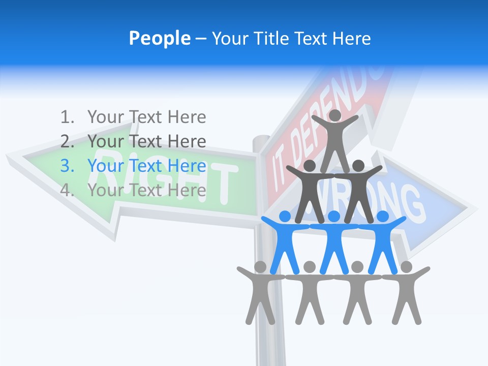 Right Symbol Communicate PowerPoint Template