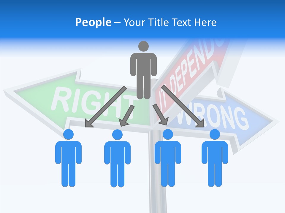 Right Symbol Communicate PowerPoint Template