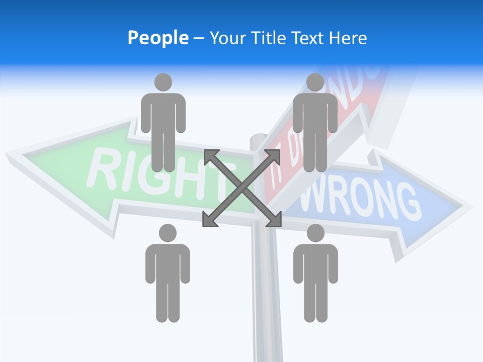 Right Symbol Communicate PowerPoint Template