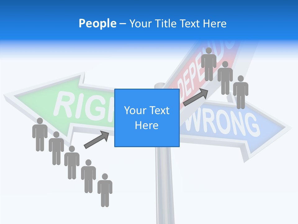 Right Symbol Communicate PowerPoint Template