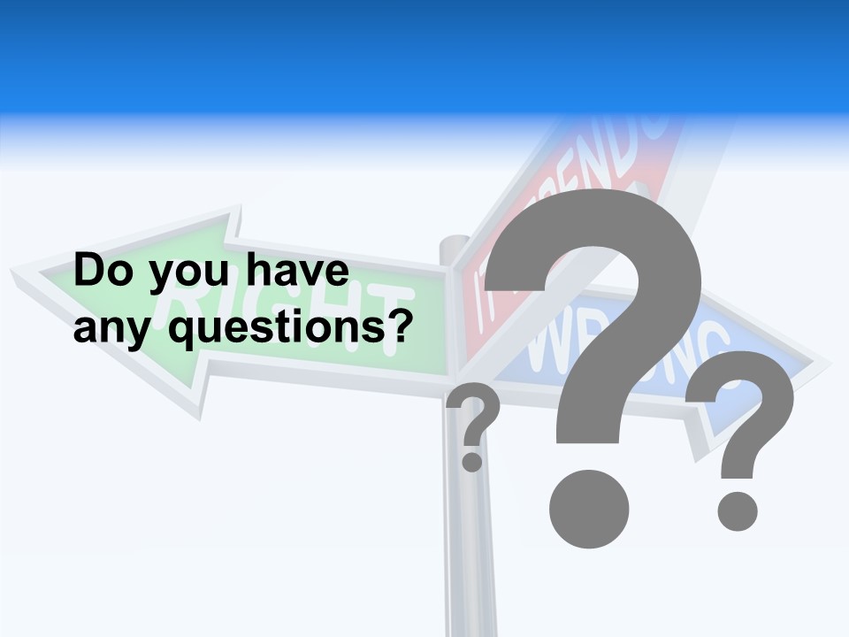 Right Symbol Communicate PowerPoint Template