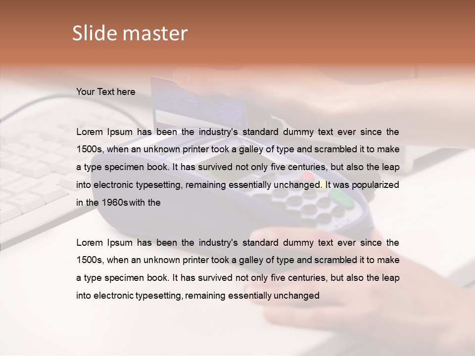 Female Selling Close PowerPoint Template