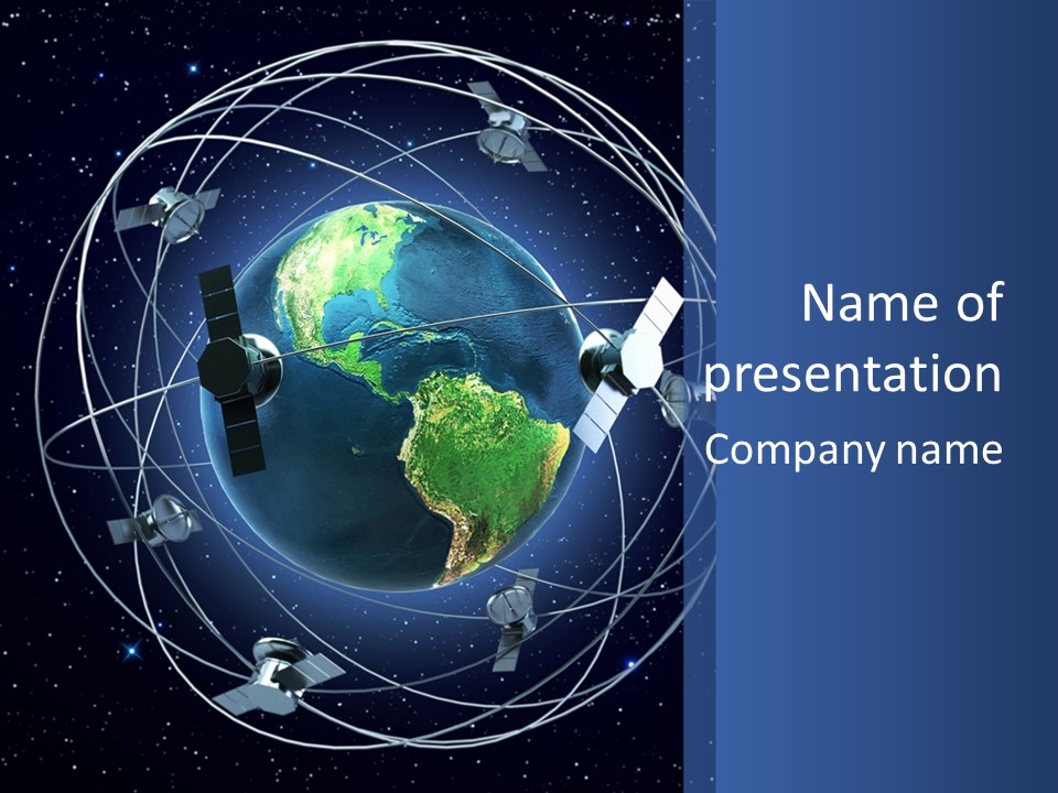 Space Technology Communications PowerPoint Template