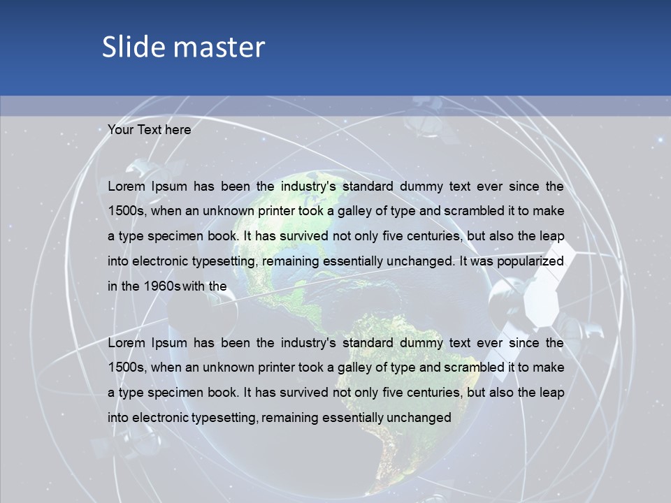Space Technology Communications PowerPoint Template