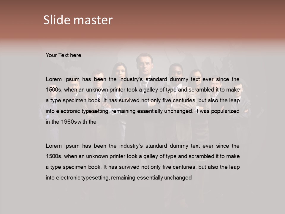 Staff Map Earth PowerPoint Template