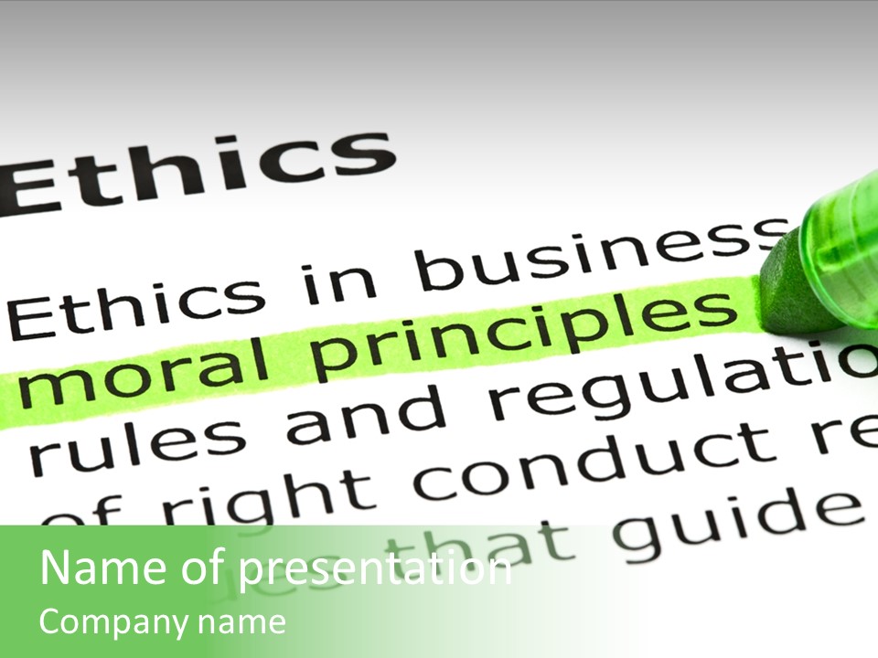 Moral Honesty Rightful PowerPoint Template