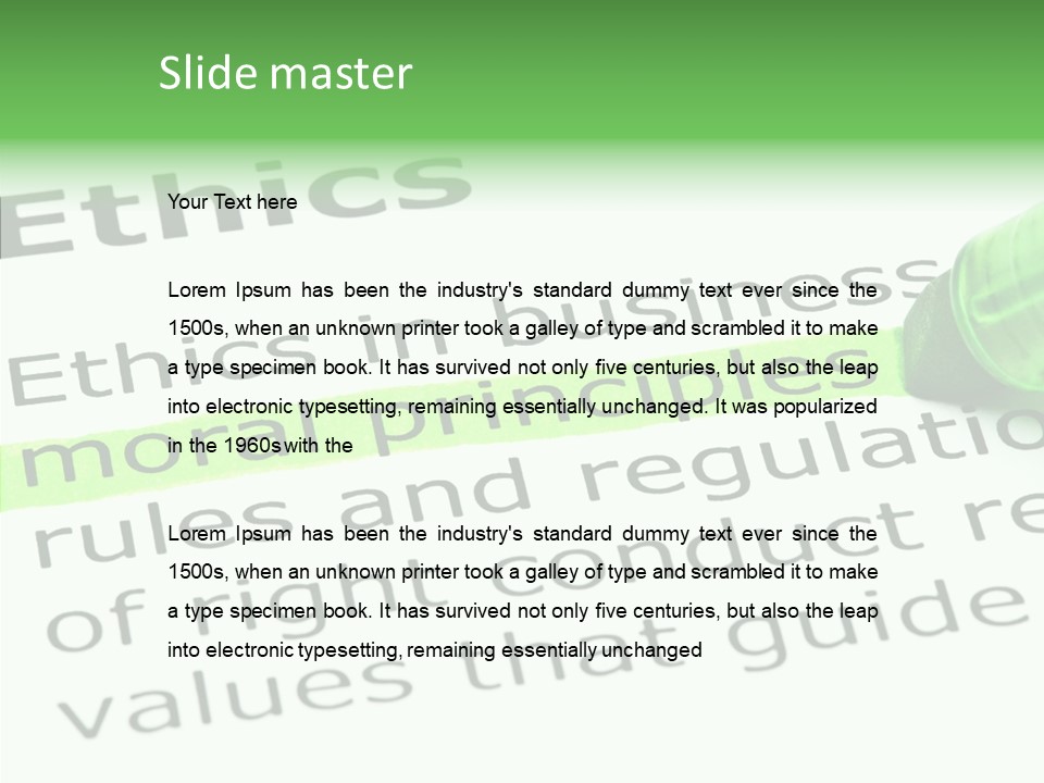 Moral Honesty Rightful PowerPoint Template