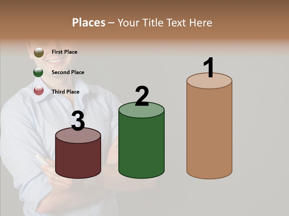 Man Caucasian One PowerPoint Template