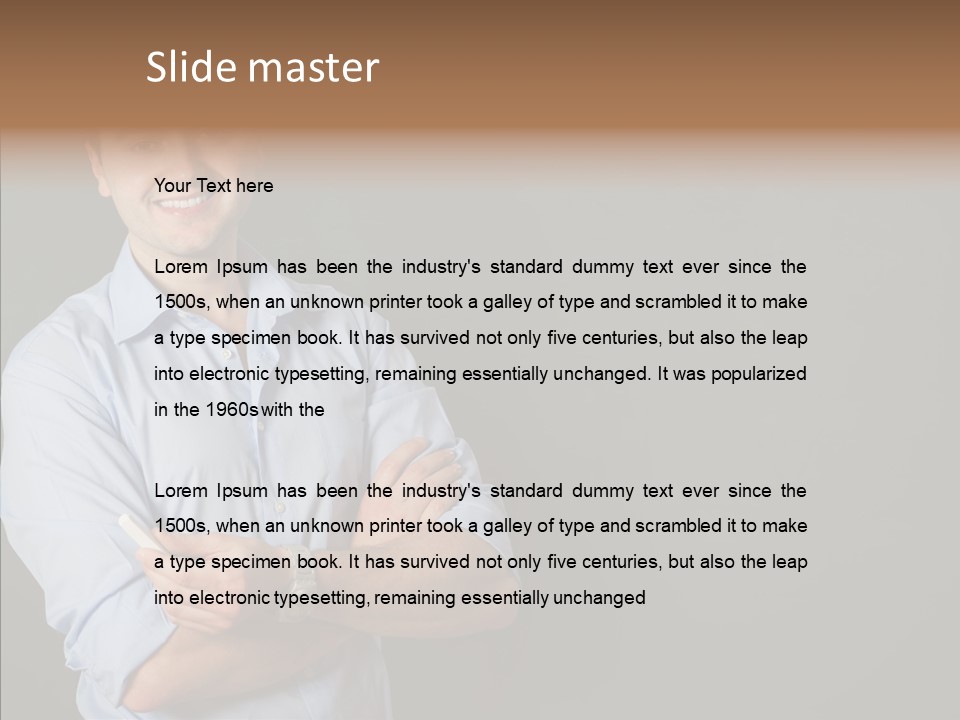 Man Caucasian One PowerPoint Template