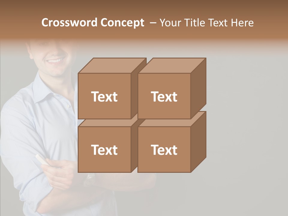 Man Caucasian One PowerPoint Template