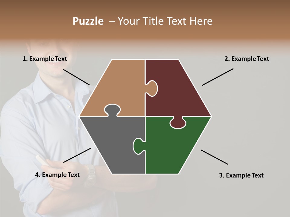 Man Caucasian One PowerPoint Template