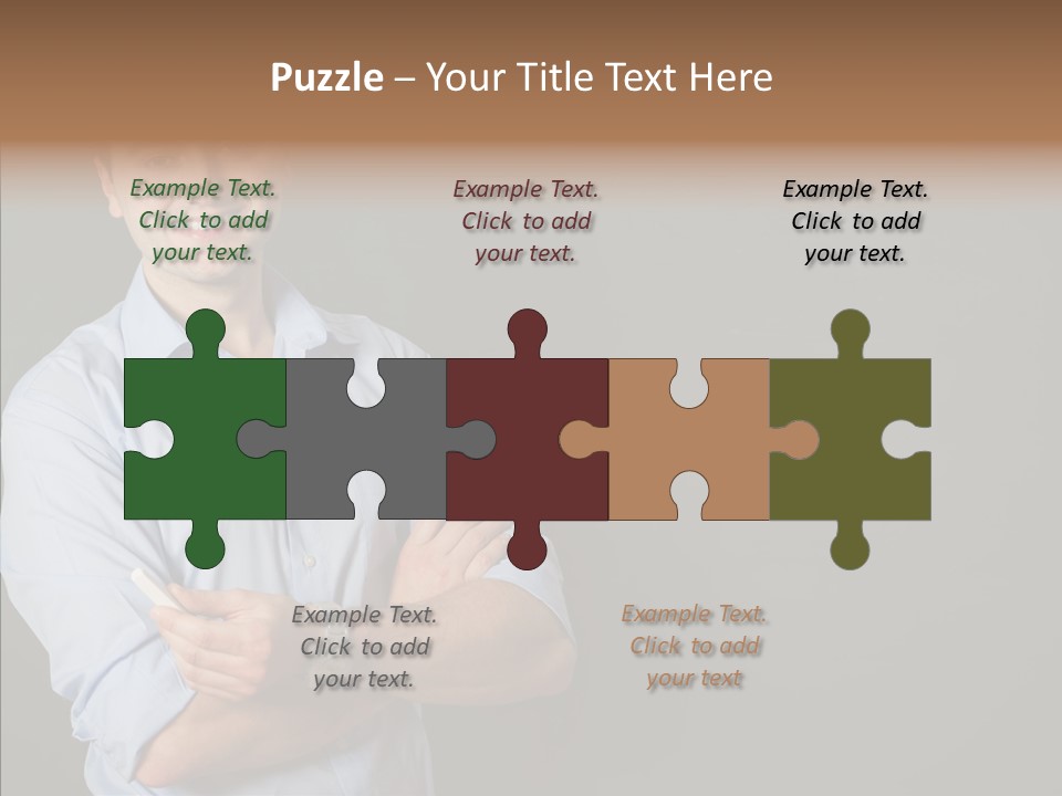 Man Caucasian One PowerPoint Template