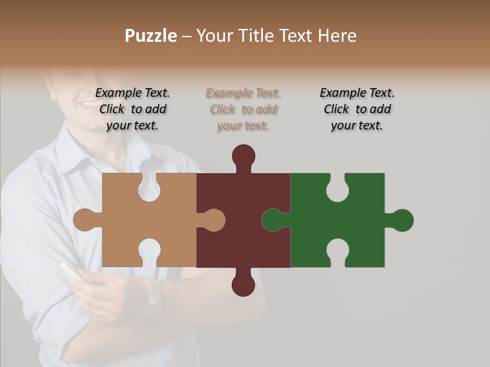 Man Caucasian One PowerPoint Template