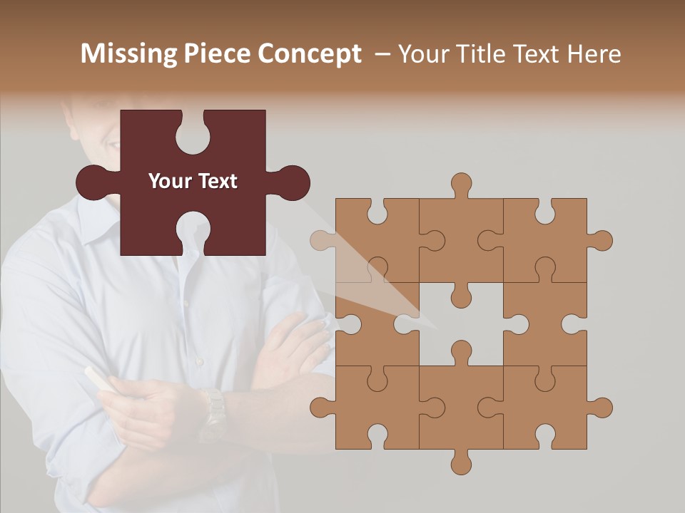 Man Caucasian One PowerPoint Template