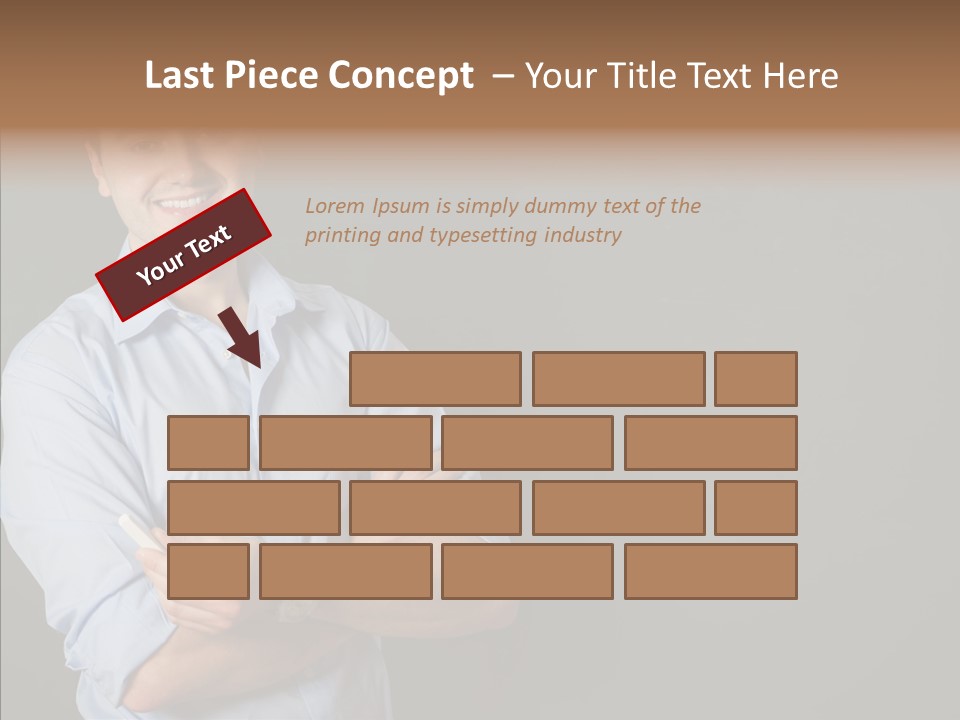 Man Caucasian One PowerPoint Template