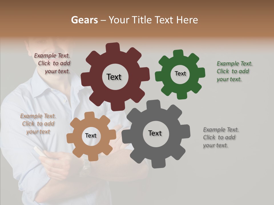 Man Caucasian One PowerPoint Template