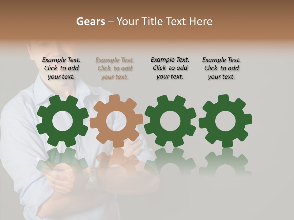 Man Caucasian One PowerPoint Template