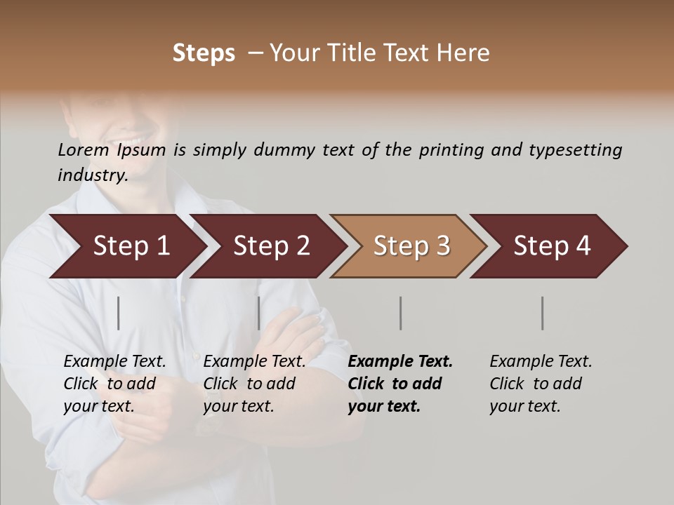 Man Caucasian One PowerPoint Template