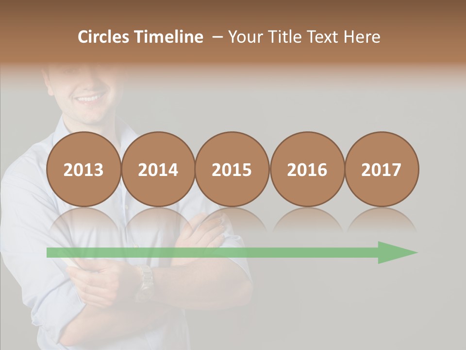 Man Caucasian One PowerPoint Template