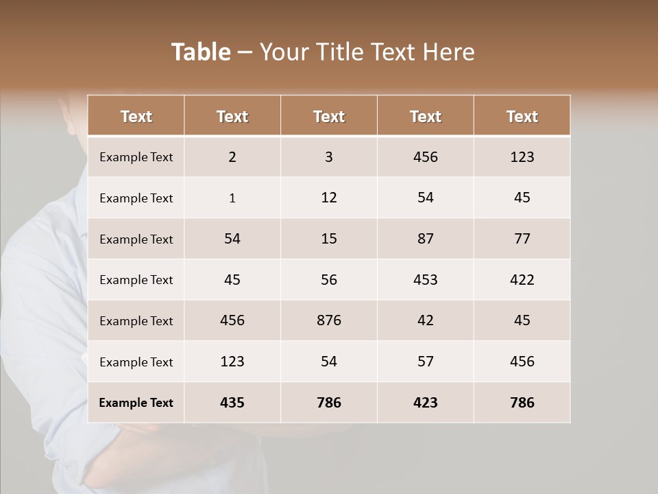 Man Caucasian One PowerPoint Template