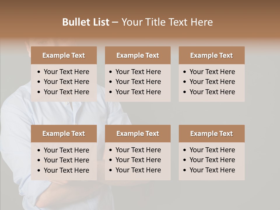 Man Caucasian One PowerPoint Template