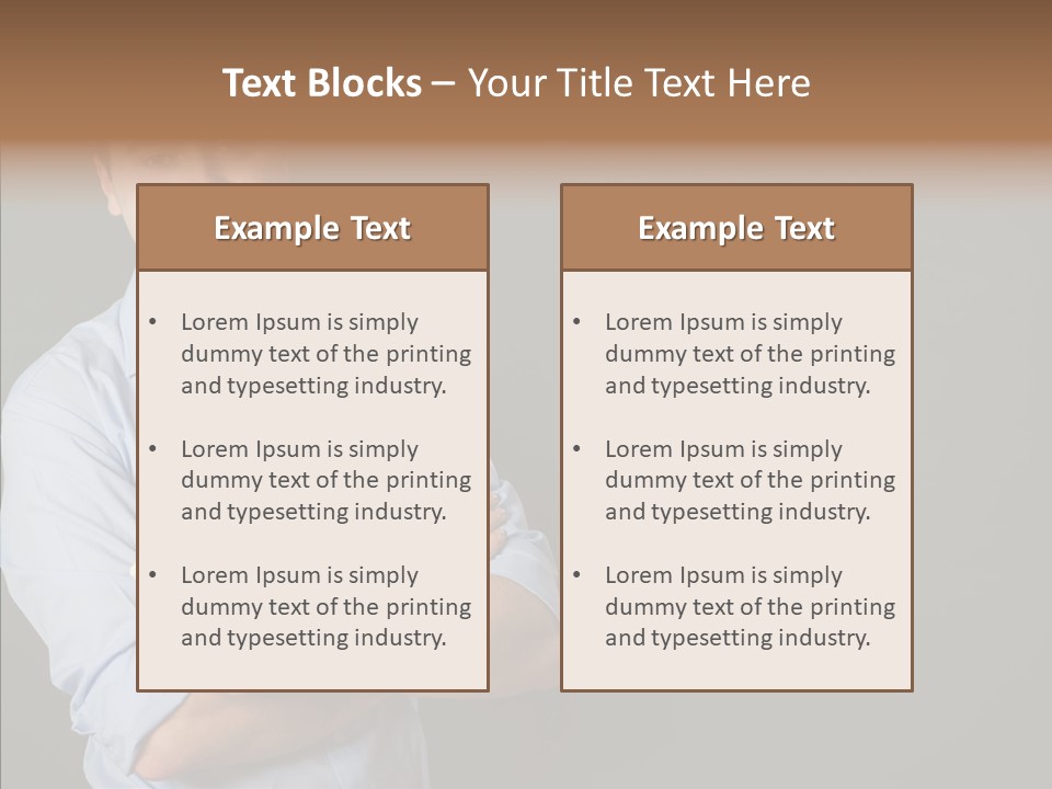 Man Caucasian One PowerPoint Template