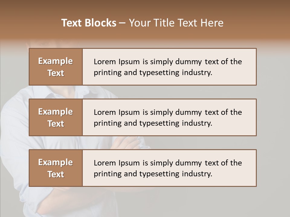 Man Caucasian One PowerPoint Template