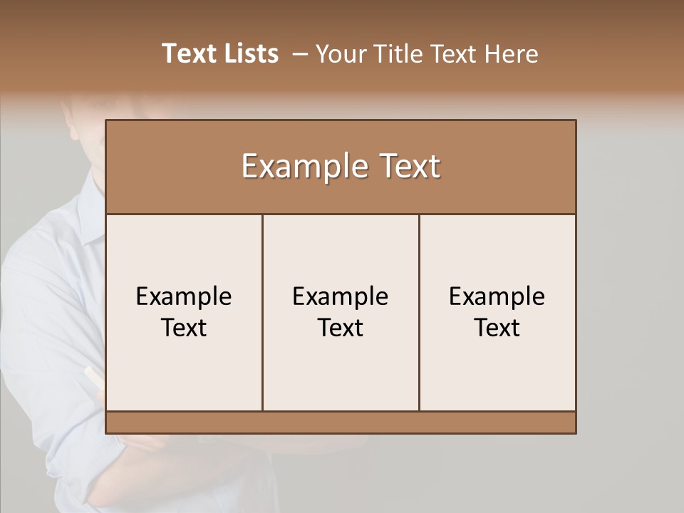 Man Caucasian One PowerPoint Template
