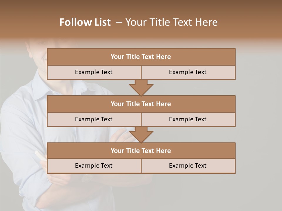 Man Caucasian One PowerPoint Template