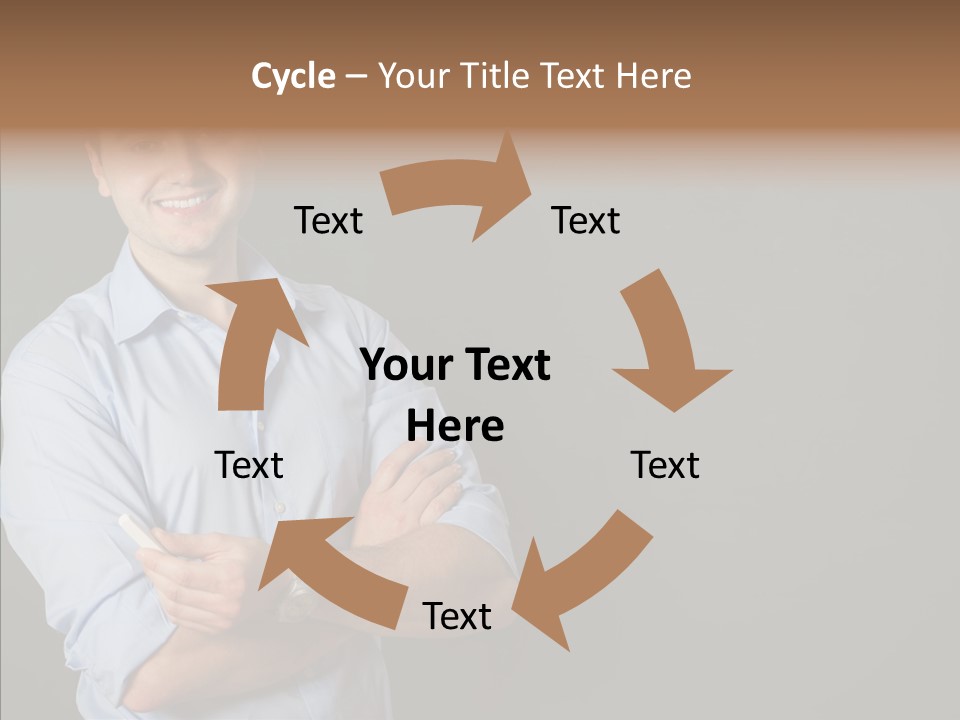 Man Caucasian One PowerPoint Template