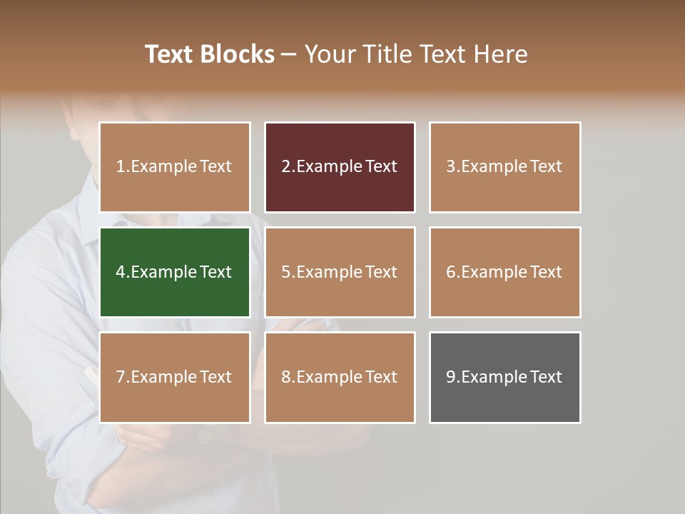 Man Caucasian One PowerPoint Template