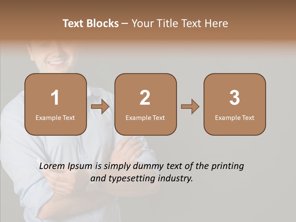 Man Caucasian One PowerPoint Template