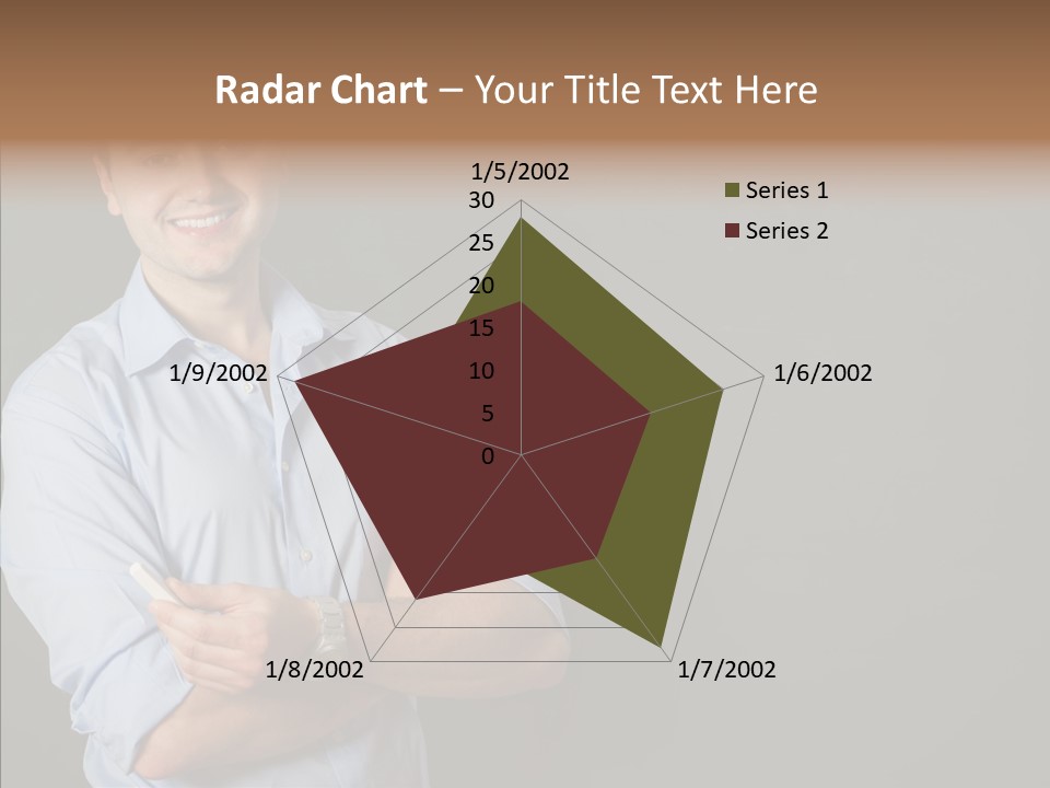 Man Caucasian One PowerPoint Template