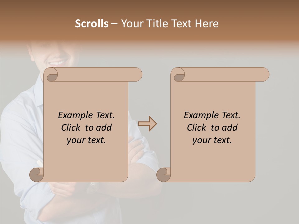 Man Caucasian One PowerPoint Template