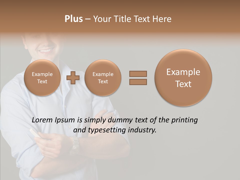 Man Caucasian One PowerPoint Template