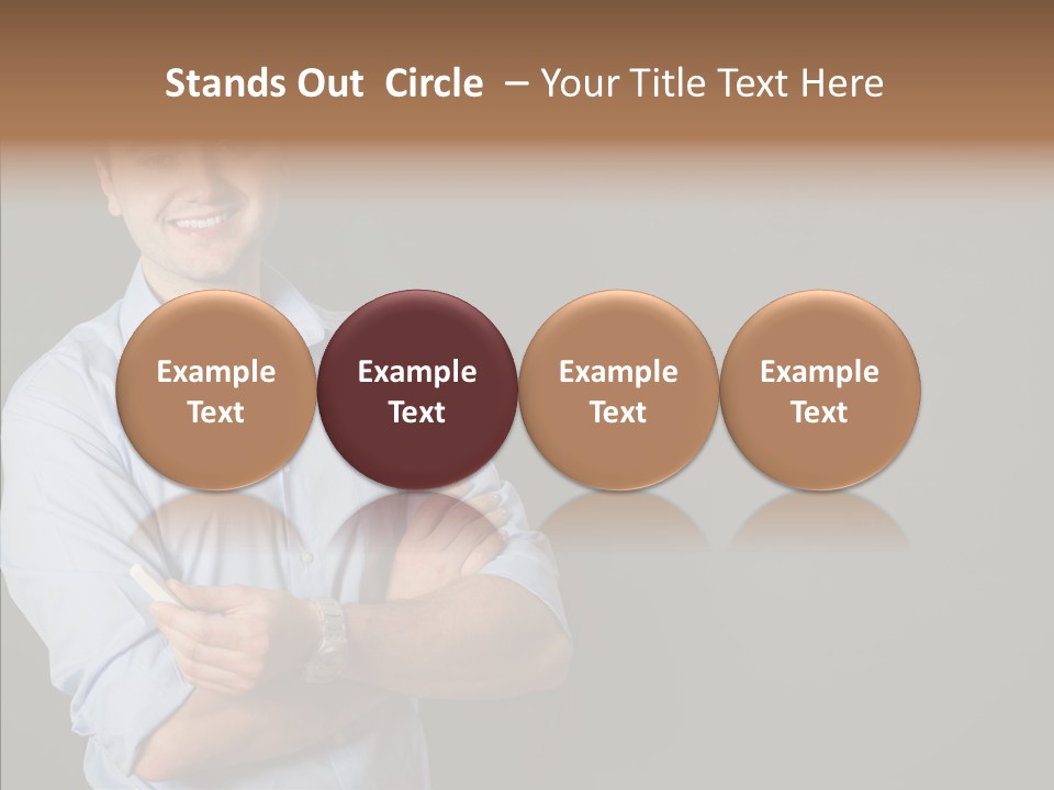 Man Caucasian One PowerPoint Template