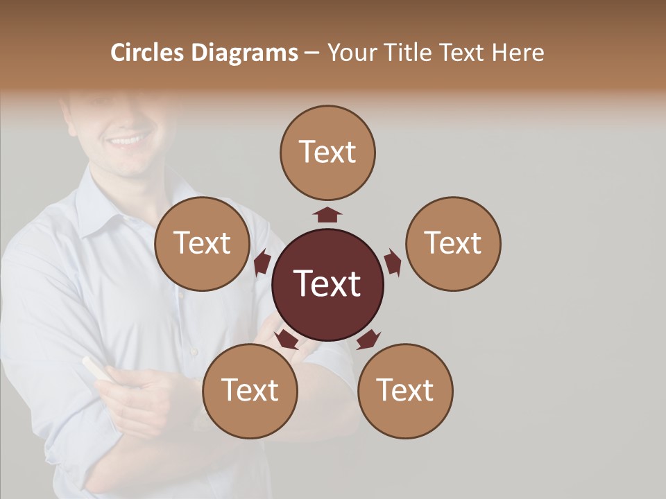 Man Caucasian One PowerPoint Template